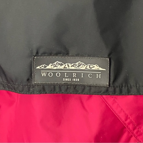 Vintage Woolrich Women’s Pink & Black Mesh Lined Hooded Rain Ski Jacket Size XL - Picture 5 of 15